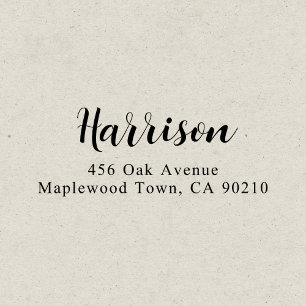 Modern Fancy Script Calligraphy Simple Self-inking Stamp