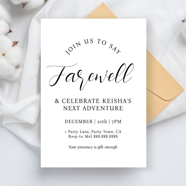 Modern Farewell Party Moving Away Going Away Party Invitation (Creator Uploaded)