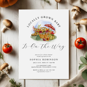 Modern Farmers Locally Grown Baby Shower Invitation