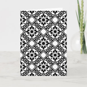 MODERN FARMHOUSE BLACK AND WHITE TILE CARD