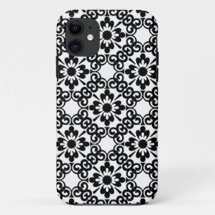 MODERN FARMHOUSE BLACK AND WHITE TILE iPhone 11 CASE