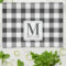 Modern Farmhouse Black Buffalo Check Monogrammed