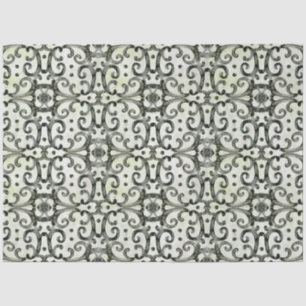 Modern Farmhouse Black n White Swirls Decoupage Tissue Paper