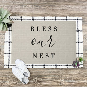 Modern Farmhouse Bless Our Nest Doormat