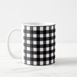 Modern Farmhouse Buffalo Plaid Mug Black White