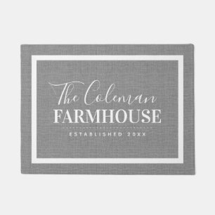 Modern Farmhouse Family Monogram Doormat