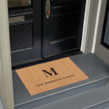 Modern Farmhouse Family Monogram Doormat