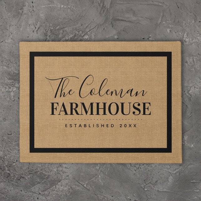 Modern Farmhouse Family Monogram Doormat (Creator Uploaded)