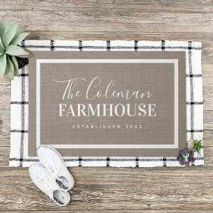 Modern Farmhouse Family Monogram Doormat