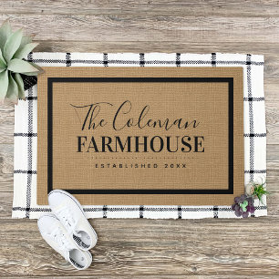 Modern Farmhouse Family Monogram Doormat
