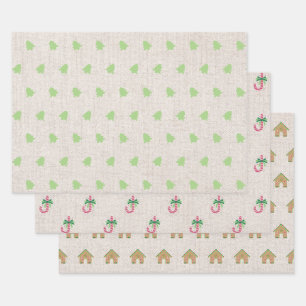 Modern Farmhouse Holiday #2 Wrapping Paper Sheets