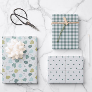 Modern farmhouse holiday green  wrapping paper sheet