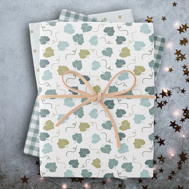 Modern farmhouse holiday green wrapping paper sheet (Creator Uploaded)