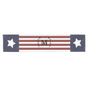 Modern Farmhouse Patriotic Americana July 4th Short Table Runner