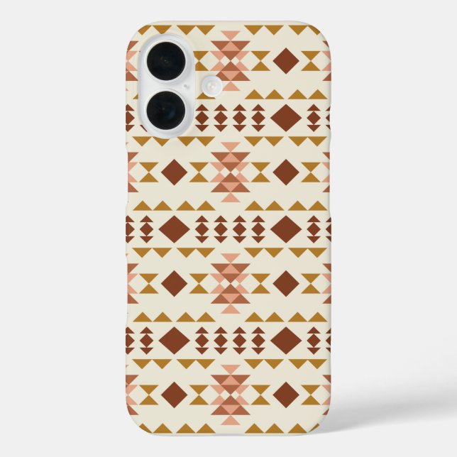 Modern Farmhouse Rustic Terracotta Geometric Art Case-Mate iPhone Case (Back)