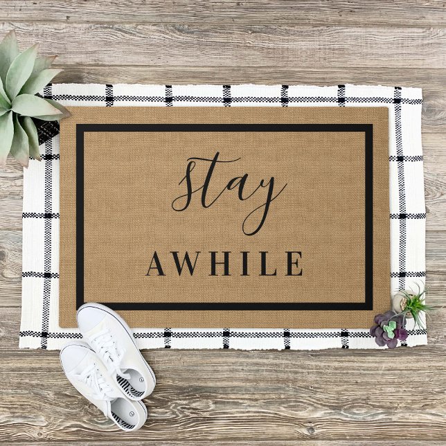 Modern Farmhouse Stay Awhile Doormat (Creator Uploaded)