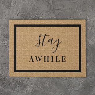 Modern Farmhouse Stay Awhile Doormat
