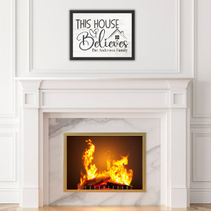 Modern Farmhouse 'This House Believes' Custom  Poster