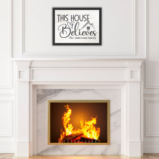 Modern Farmhouse 'This House Believes' Custom  Poster