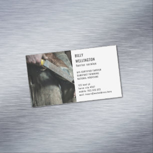 Modern Farrier Hoof Trimming Horseshoeing  Magnetic Business Card