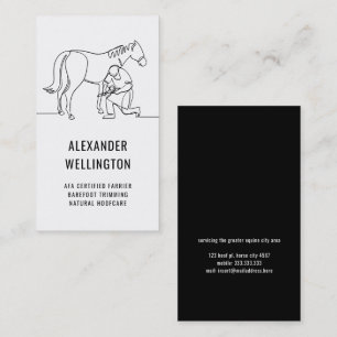 Modern Farrier Horseshoeing Equine Hooves Trim  Business Card