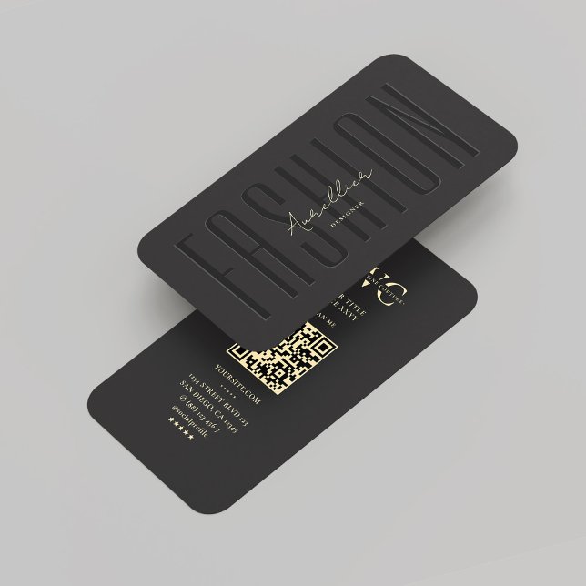 Modern Fashion Designer Monogram Black Gold Business Card (Modern Fashion Designer Monogram Black Gold Business Card
)