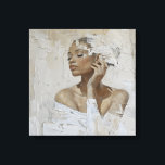 Modern Fashion Portrait Painting Canvas Art<br><div class="desc">Elevate your home decor with this stunning "Modern Fashion Portrait Painting Canvas Art." This exquisite square canvas art piece features a contemporary portrait of a young woman, meticulously crafted to capture her elegance and grace. The soft beige background enhances the painting's delicate aesthetic, making it a perfect addition to any...</div>