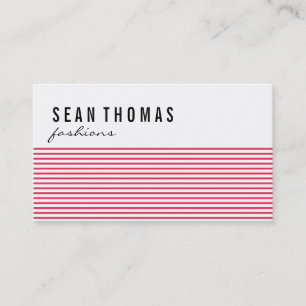 Modern Fashions   Red Lines Business Card