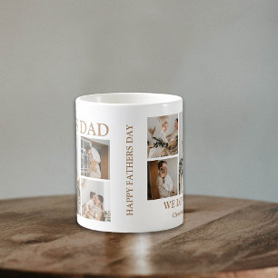Modern Fathers Day   6 Photo Collage Coffee Mug