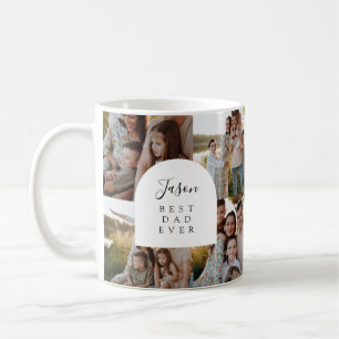 Modern Father's Day Best Dad Ever Photo Mug
