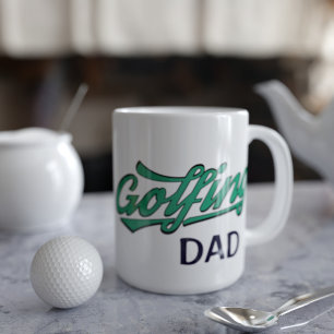 Modern Father's Day Coffee Mug for Golfing Dad