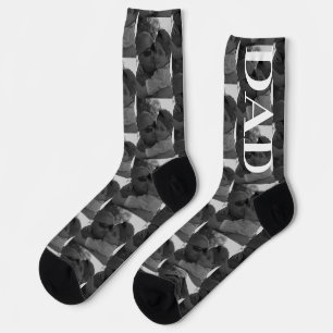 Modern Fathers Day Dad Photo Socks