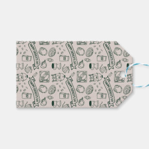 Modern Father's Day Doodle Pattern Millennial Dad Gift Tags