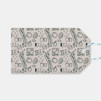 Modern Father's Day Doodle Pattern Millennial Dad Gift Tags