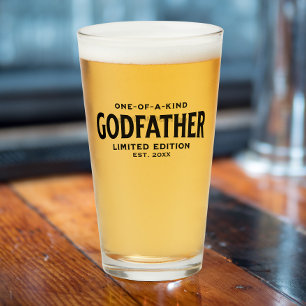 Modern Father's Day Gift for Godfather Customised  Glass