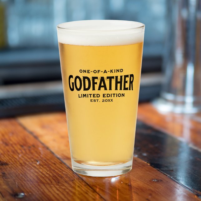 Modern Father's Day Gift for Godfather Customised  Glass (Creator Uploaded)