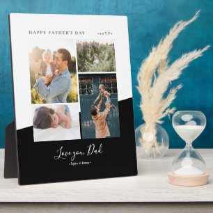 Modern Father's day gift Photo Collage Plaque