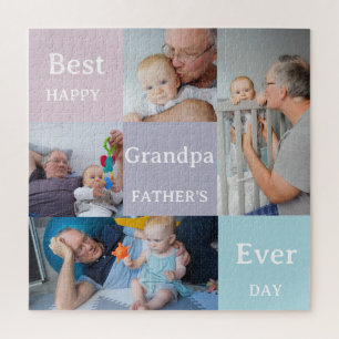 Modern Father's Day Grandpa Photo Collage  Jigsaw Puzzle