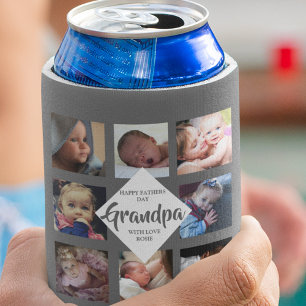 Modern   Fathers Day   Photo Collage Can Cooler