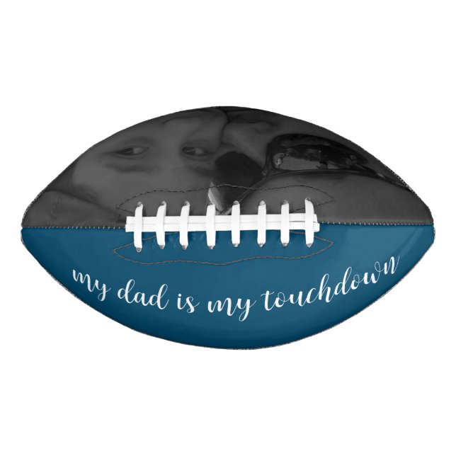 Modern Fathers Day Script Message Photo American Football (Front)