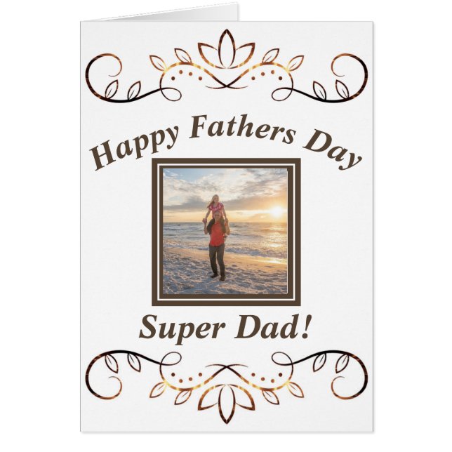 Modern Fathers Day Trendy Personalized Photo (Front)