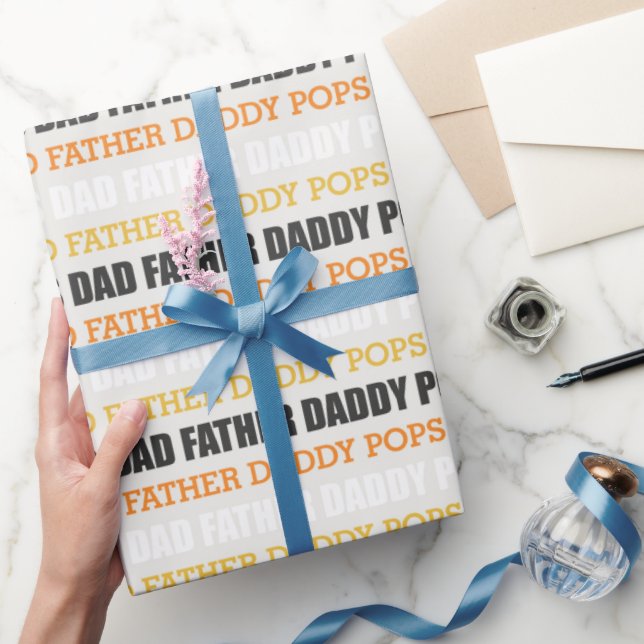 Modern Fathers day Typography  Wrapping Paper (Gifting)