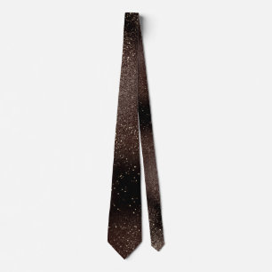 Modern Father's Day Wedding Black Glitter Sparkles Tie