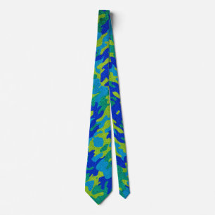 Modern Father's Day Wedding Blue Glitter Sparkles Tie