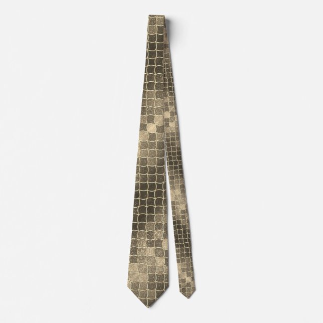 Modern Father's Day Wedding Gold Glitter Sparkles Tie (Front)