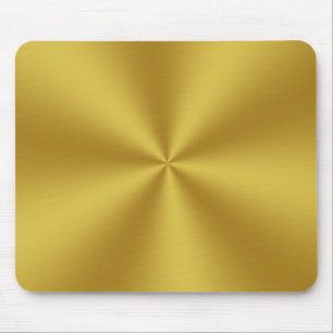 Modern Faux Brushed Gold Mouse Mat