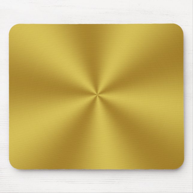 Modern Faux Brushed Gold Mouse Mat (Front)