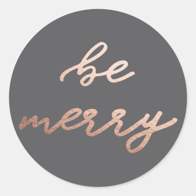 Modern Faux Copper Foil Foliage | Holiday Stickers (Front)