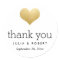 Modern Faux Gold Foil Heart Wedding Thank You