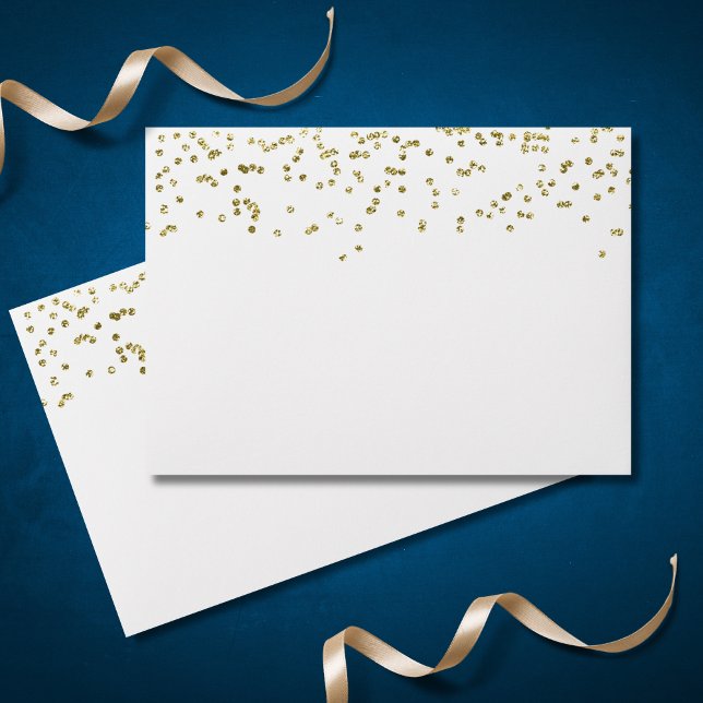 Modern Faux Gold Glitter Chic Elegant 5x7 Envelope (Creator Uploaded)